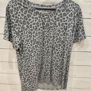 Leopard print basic t-shirt